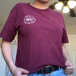 Maroon Vans Tee